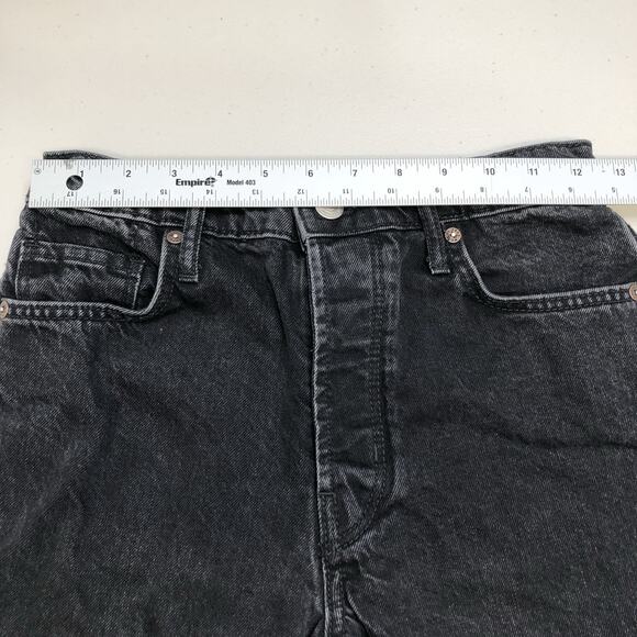 Free People We The Free Jeans Tapered Baggy High Rise Boyfriend Fit Sz 24 Black - Picture 3 of 11